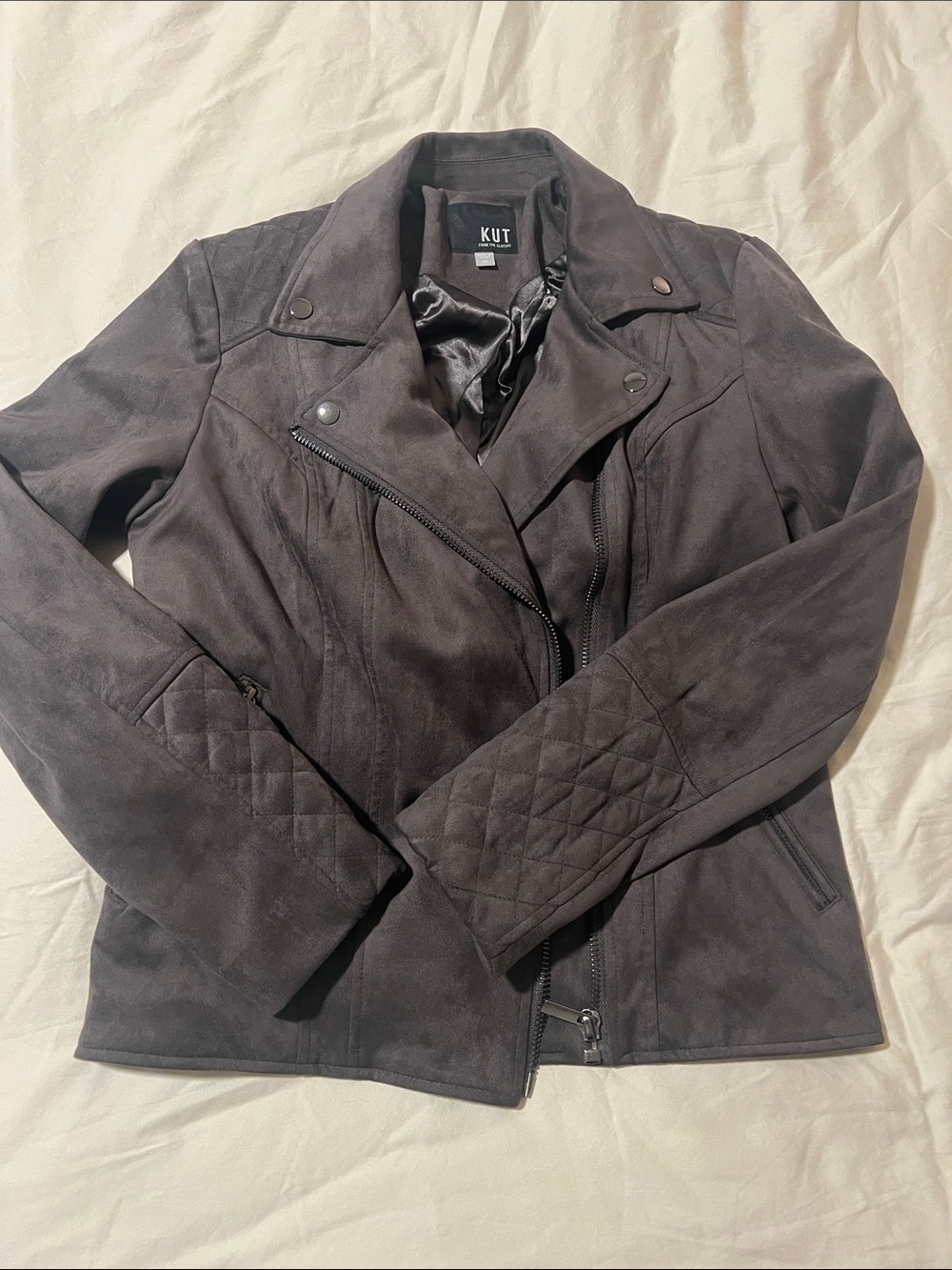 Kut from the Kloth Charcoal Moto Jacket